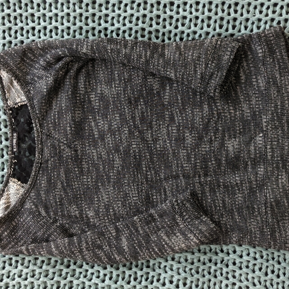 Express lace back knit top